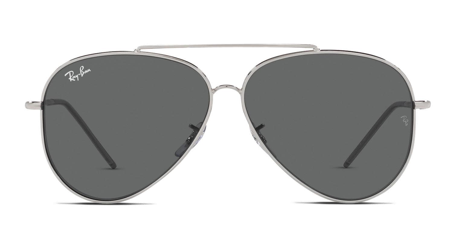 Ray-Ban RBR0101S Aviator Reverse Silver glasses - Silver - Frontal View