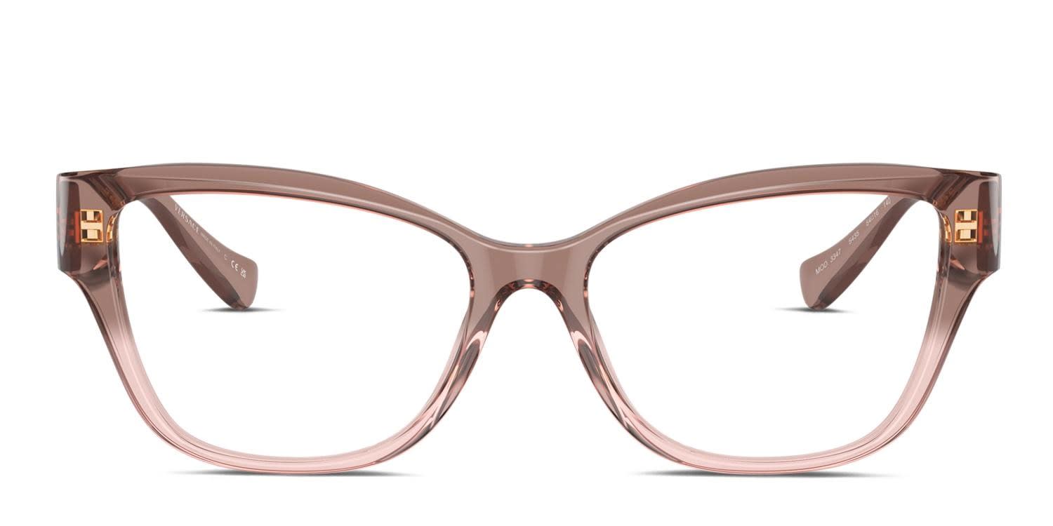 Versace VE3347 Pink, Clear glasses - Pink / Clear - Frontal View