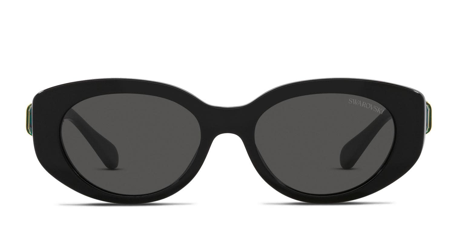 Swarovski SK6002 Shiny Black glasses - Shiny Black - Frontal View
