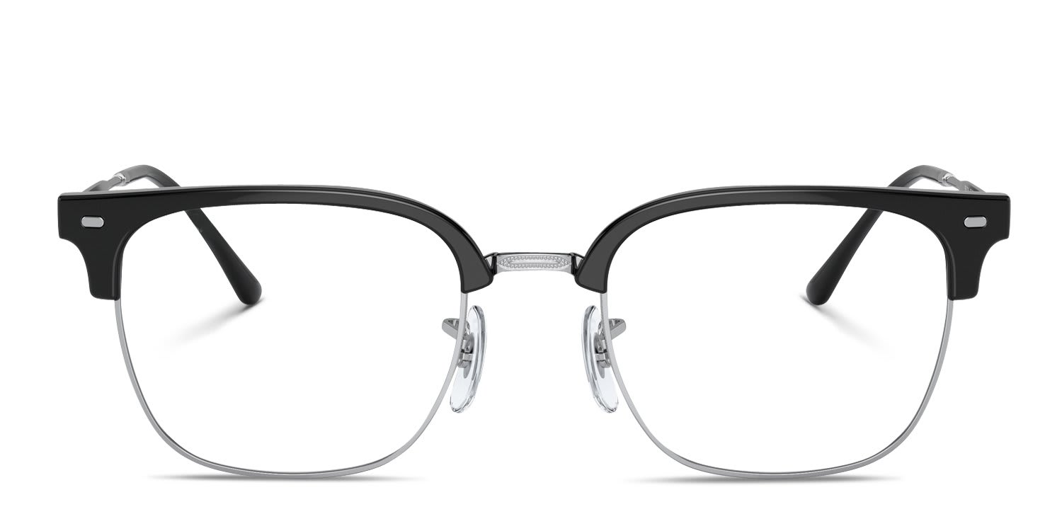 Ray-Ban RX7216 New Clubmaster Black, Silver glasses - Black / Silver - Frontal View