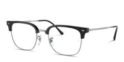Ray-Ban RX7216 New Clubmaster Black, Silver glasses - Black / Silver - Angle View