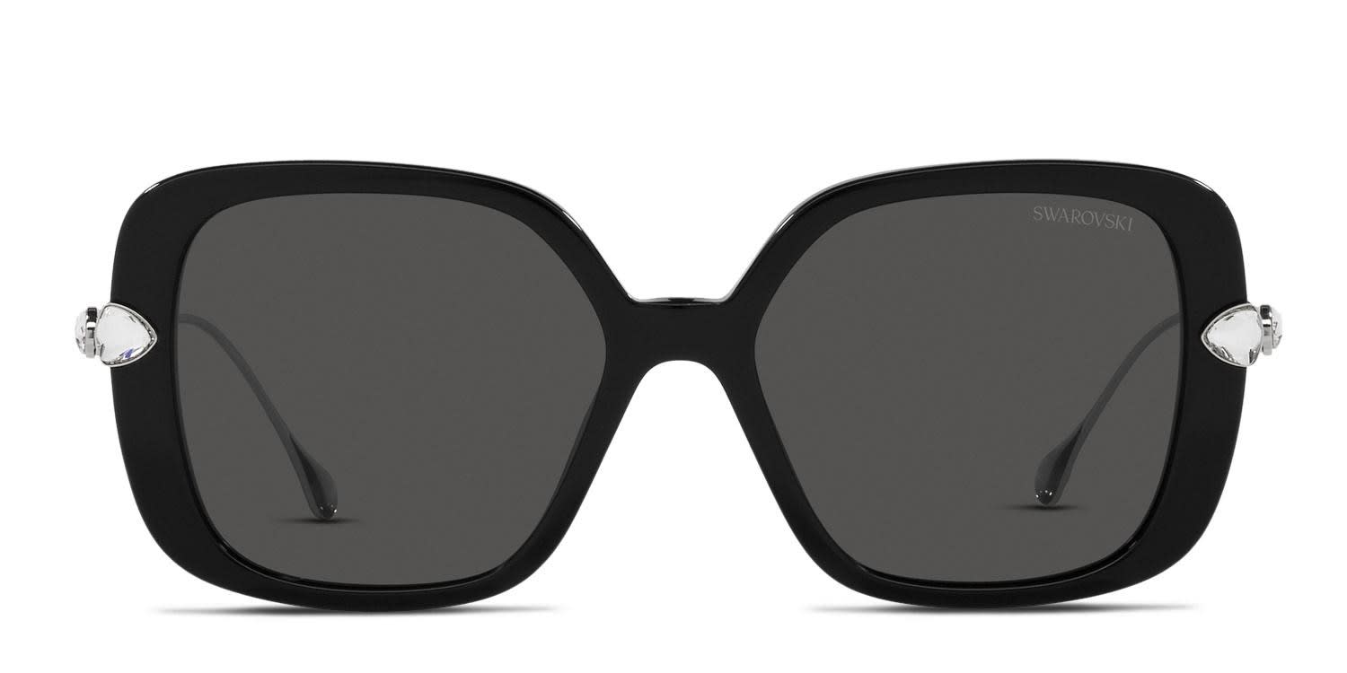 Swarovski SK6011 Shiny Black glasses - Shiny Black - Frontal View