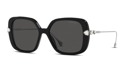 Swarovski SK6011 Shiny Black glasses - Shiny Black - Angle View