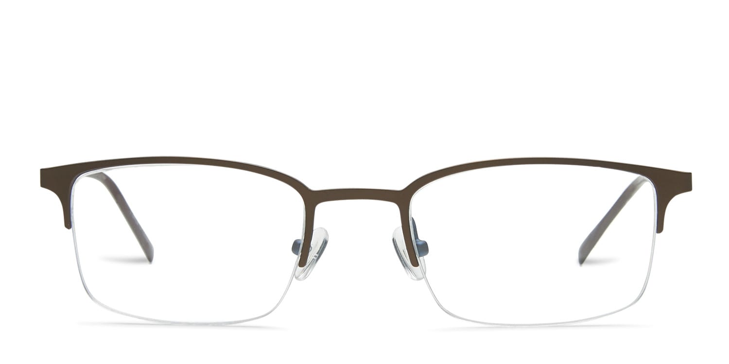 Dale Brown Square, Browline Half Frame eyeglasses - front