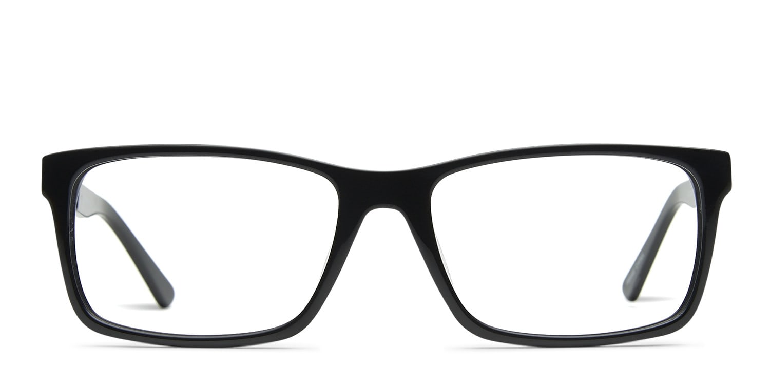 Harry Black Square, Oversized Full Frame eyeglasses - front