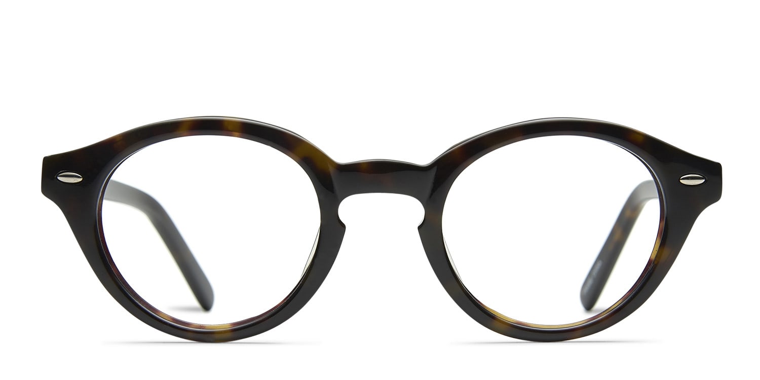 Dexter Dark Tortoise Round Full Frame eyeglasses - front