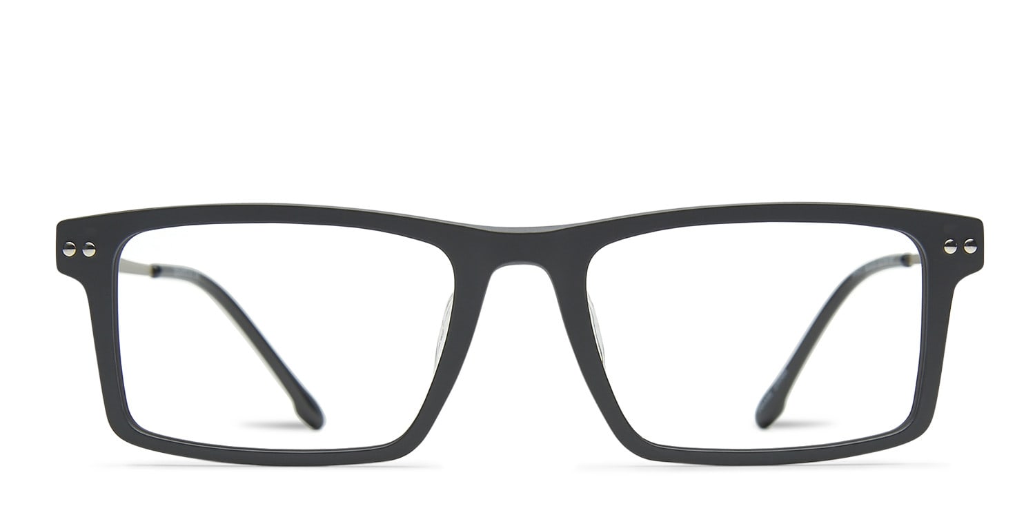 Albert Black Square Full Frame eyeglasses - front