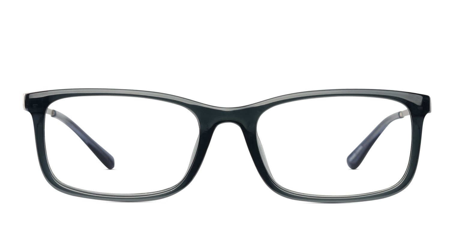 Jim Dark Blue Rectangle, Square Full Frame eyeglasses - front