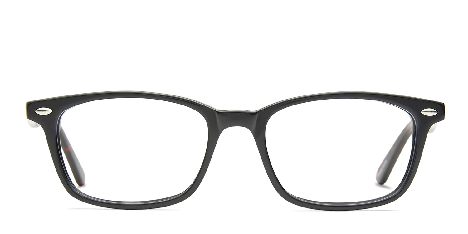 Izzy Black w/Tortoise Wayframe Full Frame eyeglasses - front