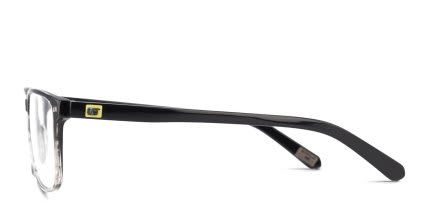 Cat CTSC-0041 w/Clip-On Black, Clear glasses - Black / Clear - Side View