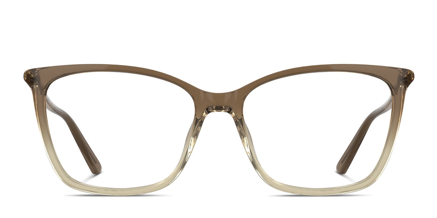 Calvin Klein CK26509 Brown, Clear glasses - Brown / Clear - Frontal View