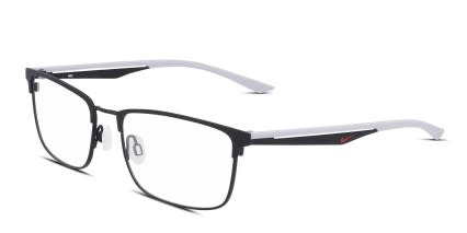 Nike 4314 Black, White glasses - Black / White - Angle View