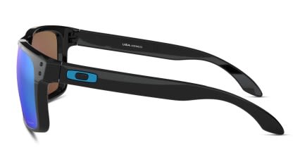 Oakley OO9417 Holbrook XL Prizm Shiny Black, Blue glasses - Shiny Black / Blue - Side View