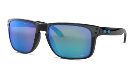 Oakley OO9417 Holbrook XL Prizm Shiny Black, Blue glasses - Shiny Black / Blue - Angle View