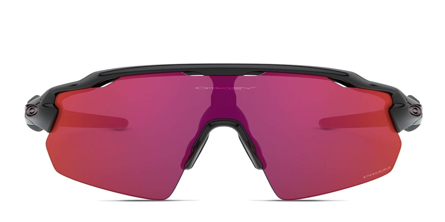 Oakley OO9211 Radar Ev Pitch Black , Red glasses - Black / Red - Frontal View