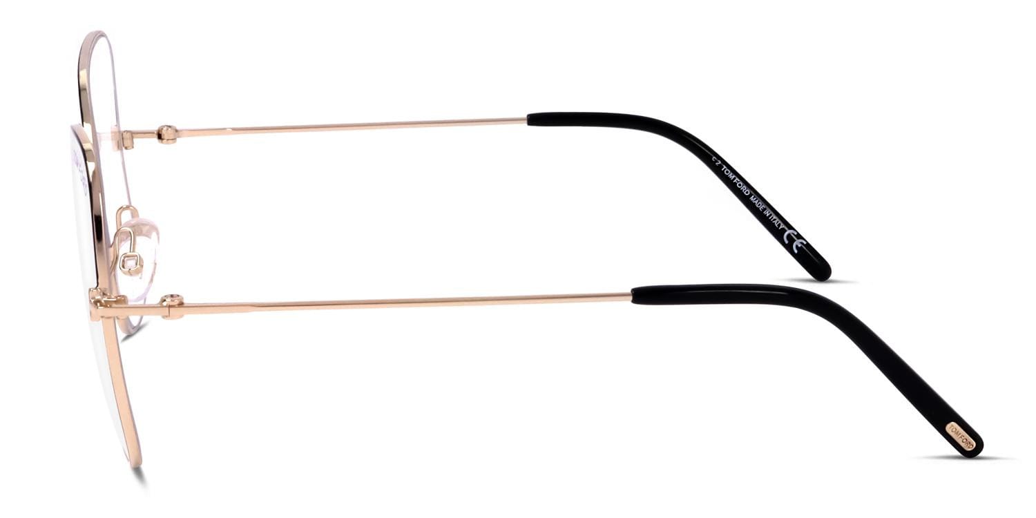 Tom Ford TF5571B Black/Gold Prescription Eyeglasses