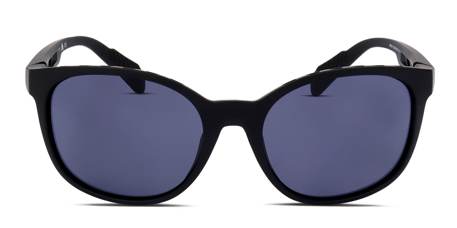 Adidas SP0011 Black, Gray glasses - Black / Gray - Frontal View