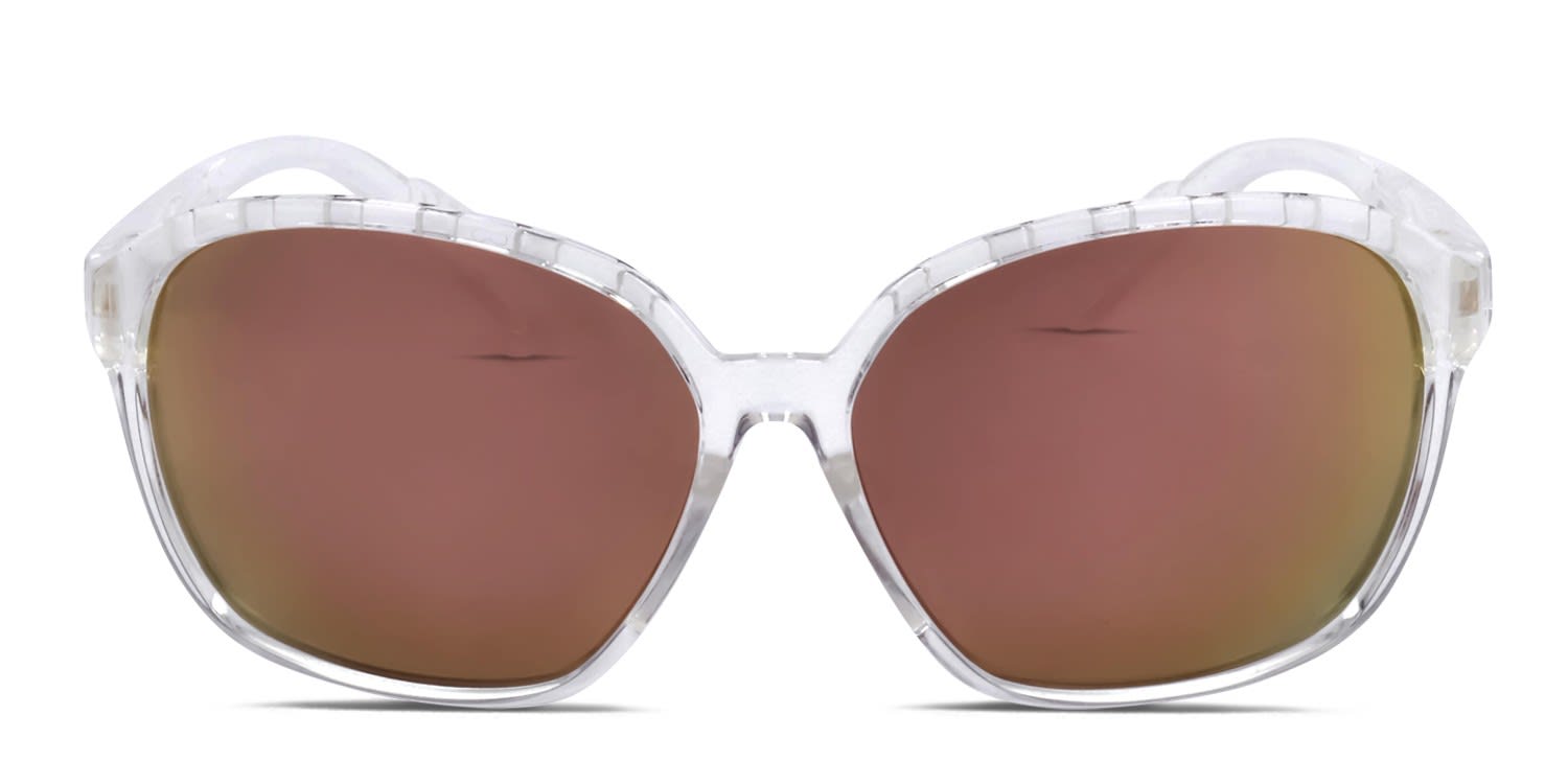 Adidas SP0013 Clear, Brown glasses - Clear / Brown - Frontal View