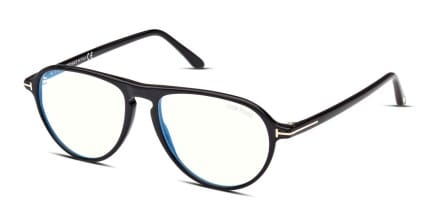 Tom Ford TF5869-B Shiny Black glasses - Shiny Black - Angle View