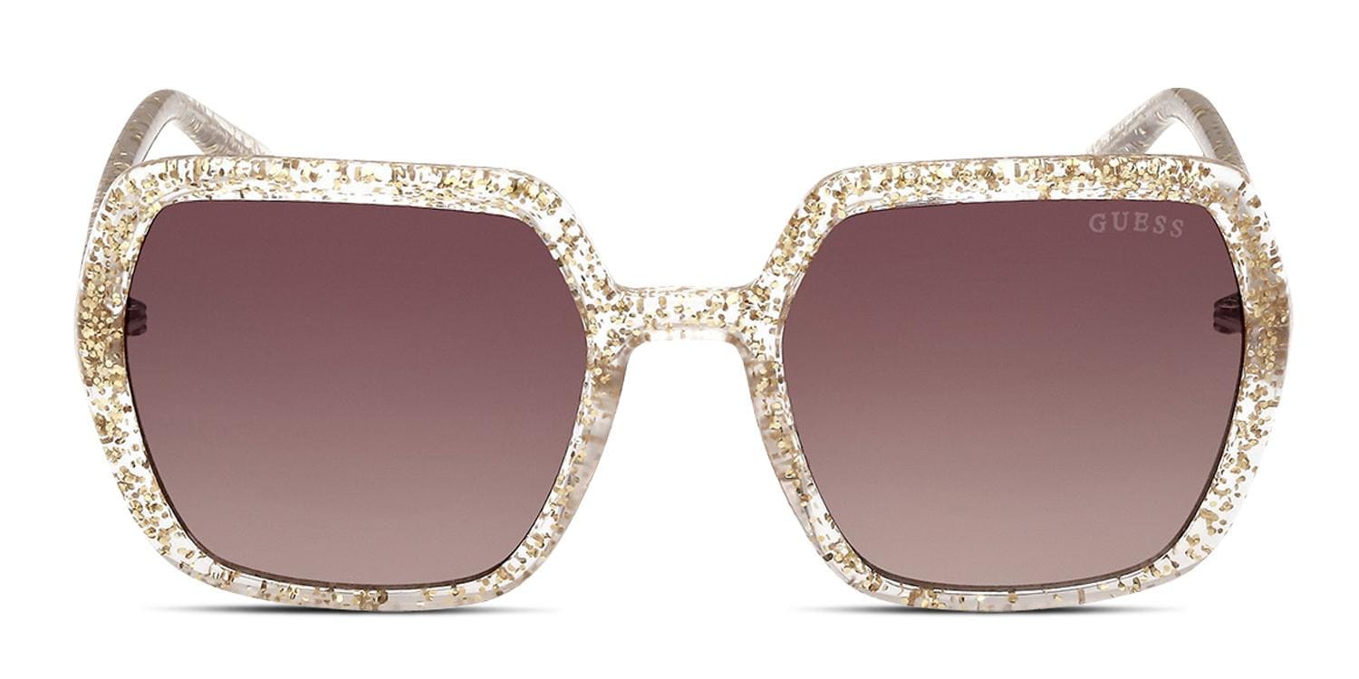 Guess GU9241 Kids Clear, Gold, Glitter glasses - Clear / Gold / Glitter - Frontal View
