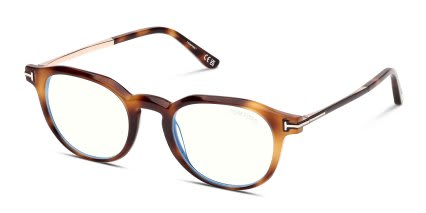 Tom Ford FT6125-B Beige, Tortoise glasses - Beige / Tortoise - Angle View