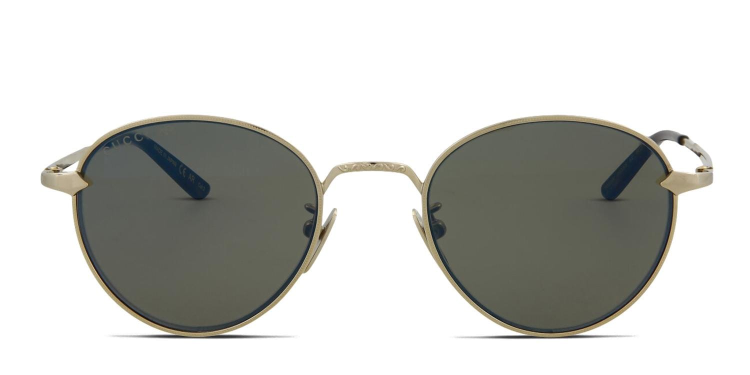 Gucci GG0230S Gold/Blue Round Full Frame sunglasses - front