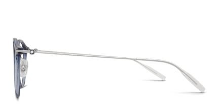 Montblanc MB0099O Blue glasses - Blue - Side View