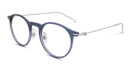 Montblanc MB0099O Blue glasses - Blue - Angle View