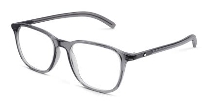 Mont Blanc MB0386O Gray, Clear glasses - Gray / Clear - Angle View