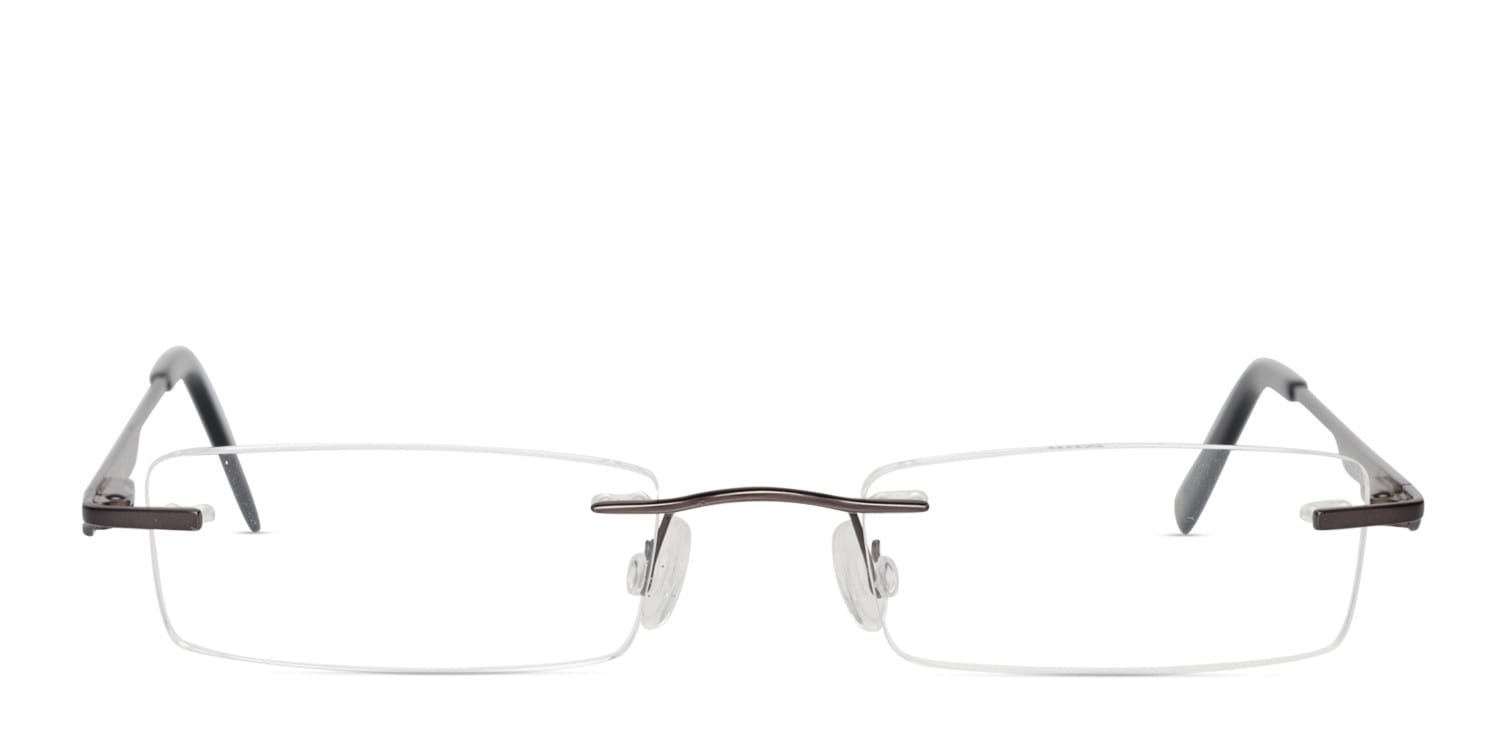 Muse Mitcham Gunmetal NA Rectangle Rimless eyeglasses - front
