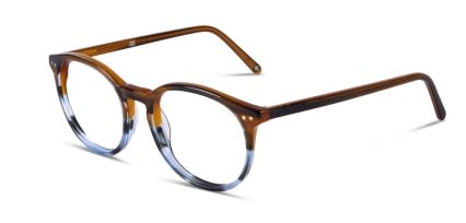 Muse Byers Brown, Blue glasses - Brown / Blue - Angle View