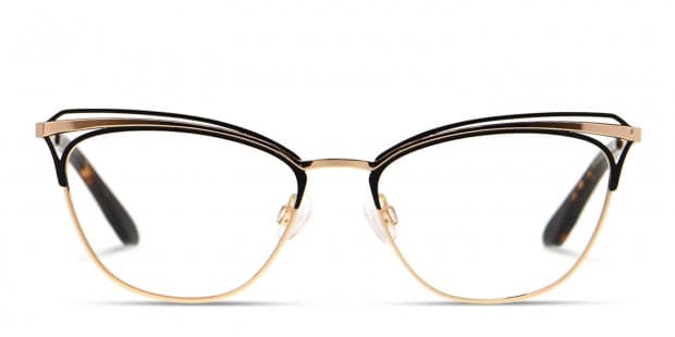 Amelia E Bridgette Gold Black Prescription Eyeglasses