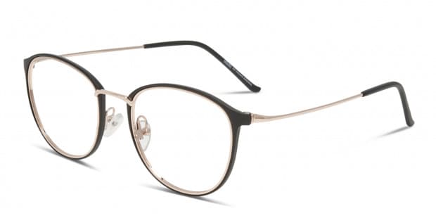 Ottoto Bellona Black W Gold Prescription Eyeglasses