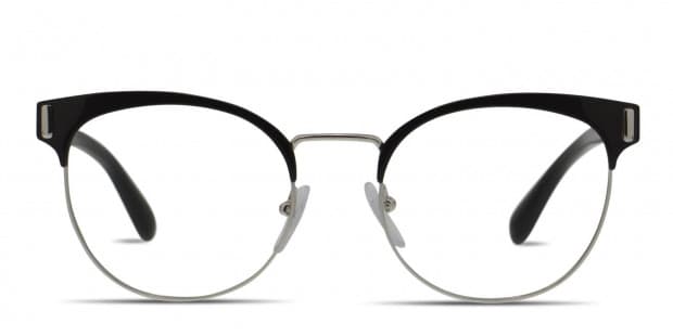 Prada Pr 63tv Black Silver Prescription Eyeglasses