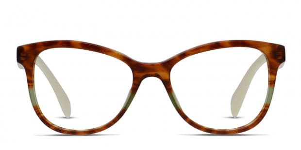 Prada PR 12TV Tortoise/Olive/White Prescription Eyeglasses
