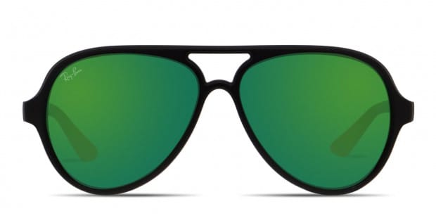 Ray Ban 4125 Cats 5000 Black Green Prescription Sunglasses