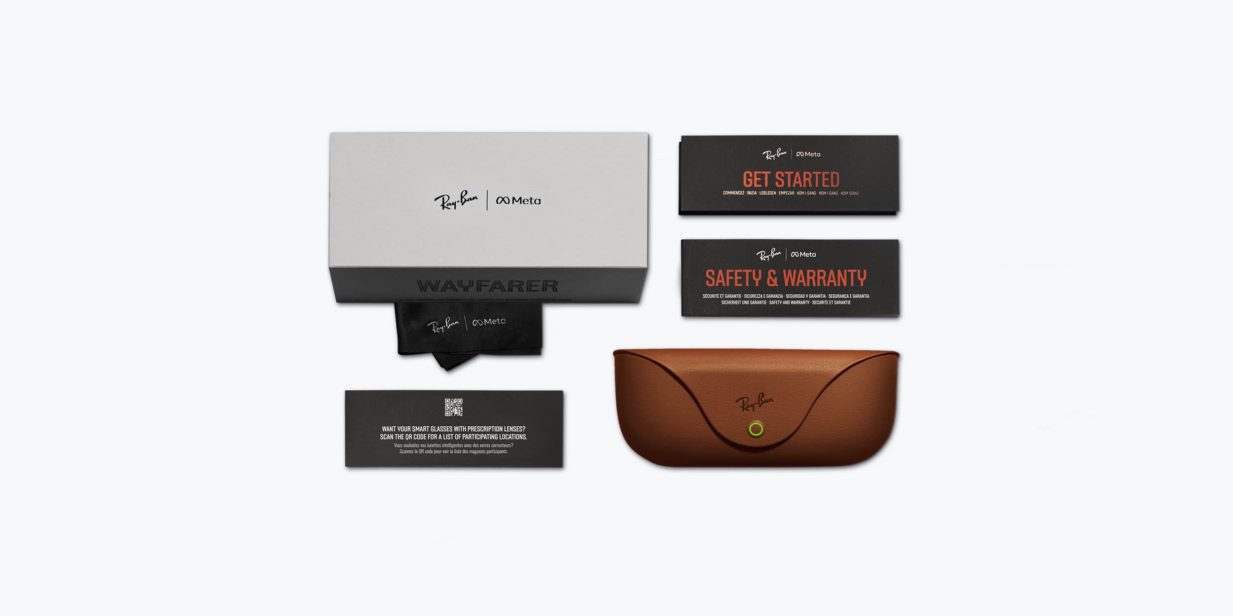 Ray-Ban Meta Smart Glasses RW4006 Wayfarer Shiny Black Sunglasses