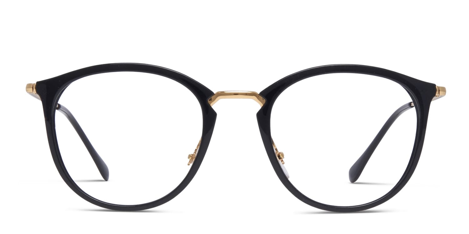 Ray-Ban RX7140 Black/Gold Eyeglasses | Includes FREE Rx Lenses