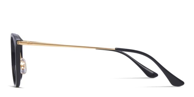 Ray-Ban RX7140 Black/Gold Eyeglasses | Includes FREE Rx Lenses display picture 1