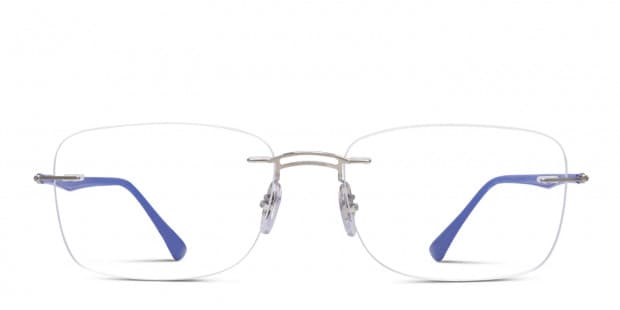 Ray Ban 8750 Silver w Blue Prescription Eyeglasses