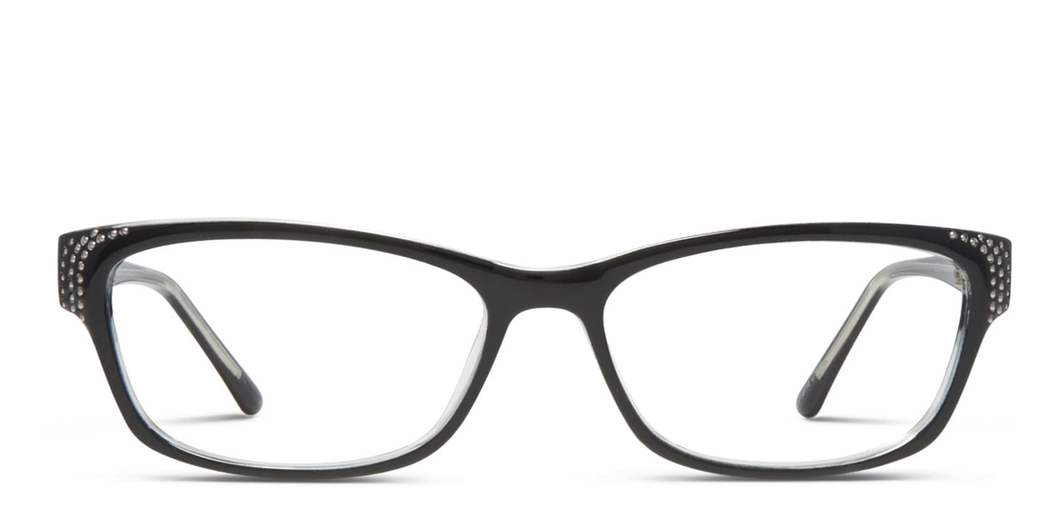 Celia Black glasses - Shiny Black - Frontal View