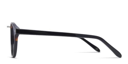 Muse X Hilary Duff Margaret Tortoise w/Black glasses - Black / Tortoise - Side View
