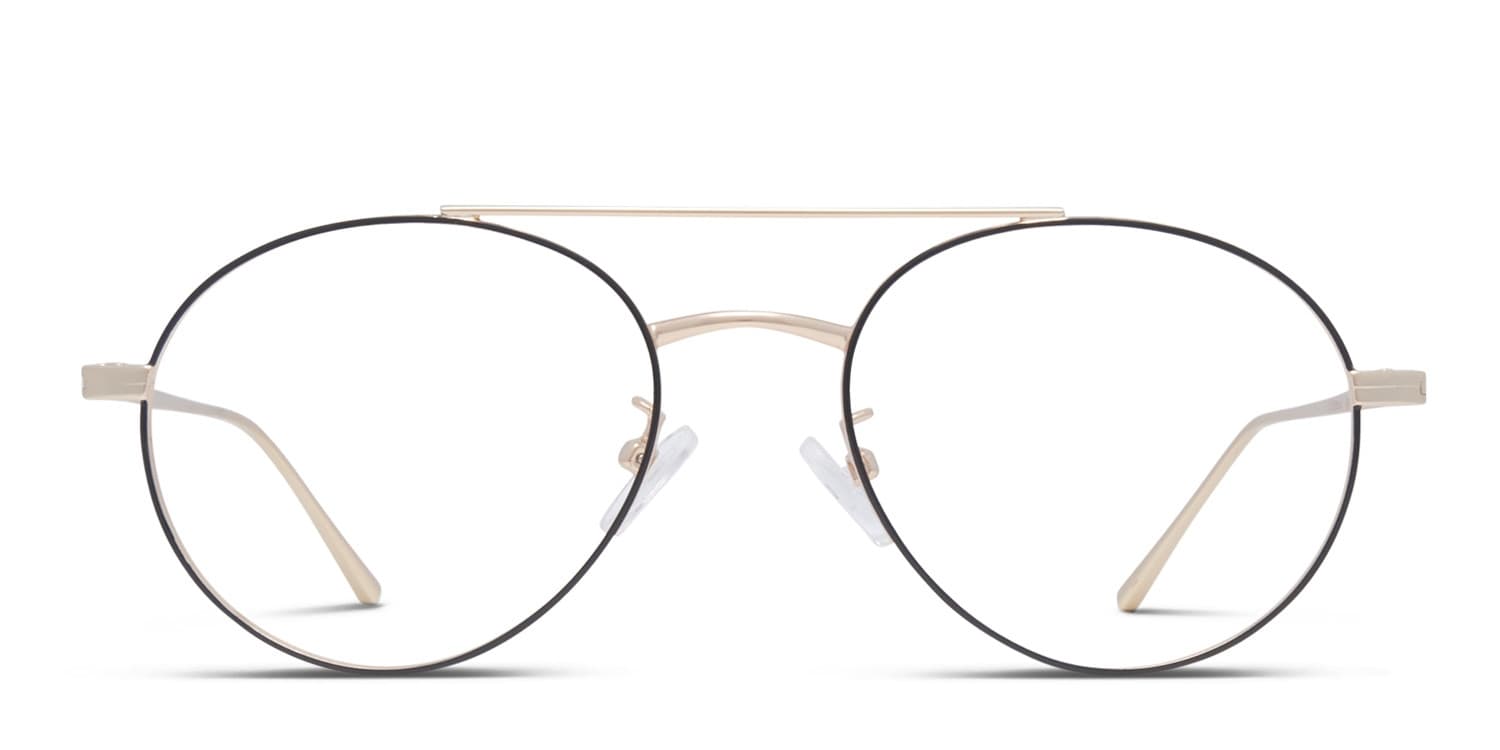 Muse X Hilary Duff Lizzie Black/Gold Eyeglasses | Includes FREE Rx