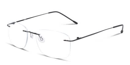 Rome Black glasses - Black - Angle View