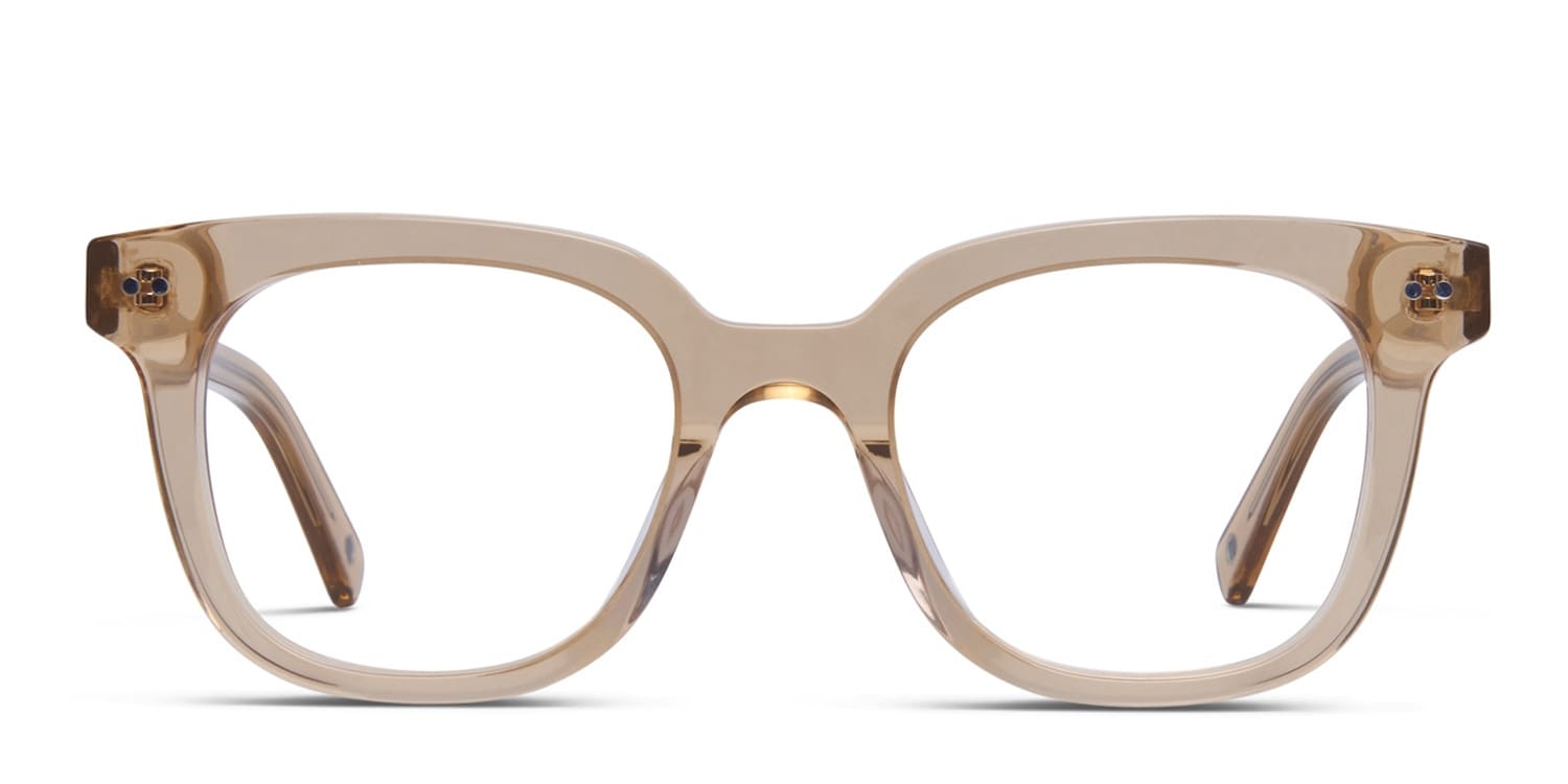 Muse X Hilary Duff Clara Beige, Clear glasses - Beige / Clear - Frontal View