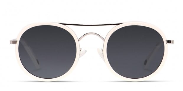 Ottoto Calabria White w/Silver Designer Sunglasses UV Protection Polarized Glasses 