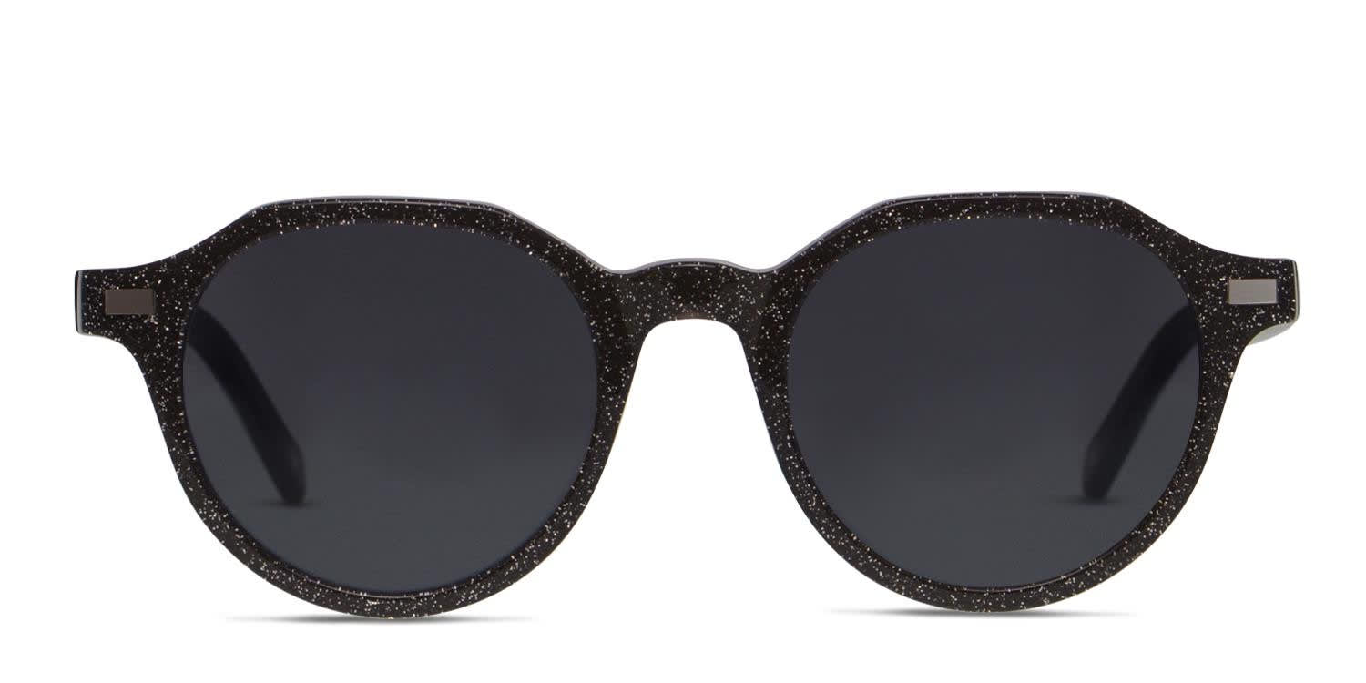 Muse X Hilary Duff Diana Glitter Black glasses - Black / Glitter - Frontal View