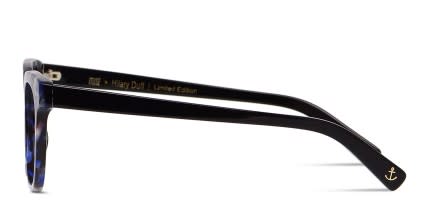 Muse X Hilary Duff Clara Blue Tortoise glasses - Blue / Tortoise - Side View