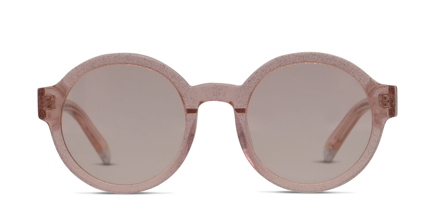 Muse X Hilary Duff Anna Clear Pink, Glitter glasses - Clear / Glitter / Pink - Frontal View