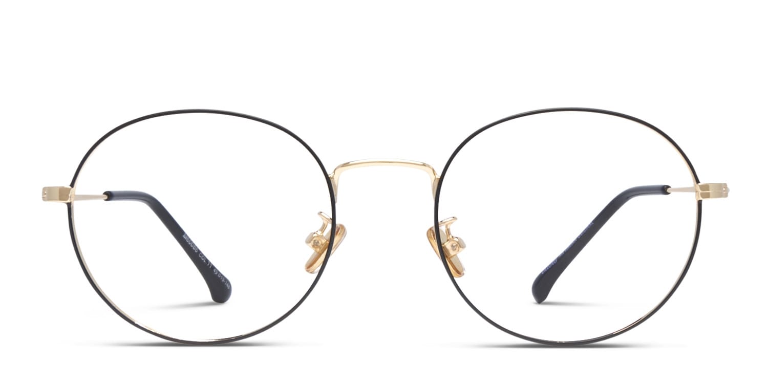 Ottoto Hermoso Black w/Gold glasses - Black / Gold - Frontal View